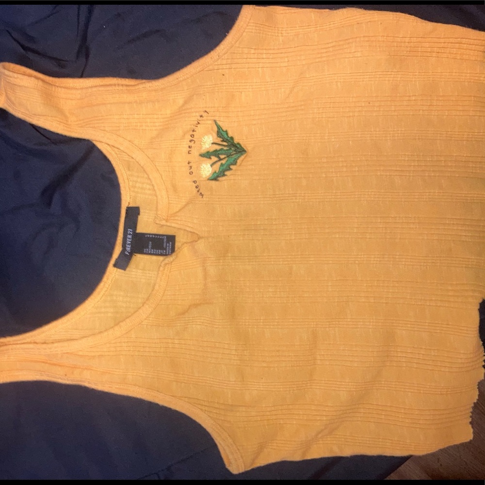 Yellow crop top
